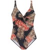 Women's Palm Print Tummy Control One Piece Swimsuit - LASCANA - 4 of 4