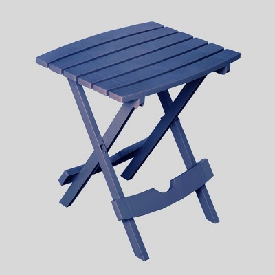 target blue side table