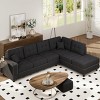 109" Large L-shaped Couch With Chaise 5 Seater Corner Sofa With Removable Back Cushions And 2 Pillows,Oversized Movie Couch-Cuddlewood - 2 of 4