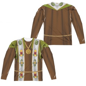 Men's Beer Priest (Front Back Print) Long Sleeve Costume T-Shirt - 1 of 4