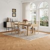 Solid Wood Farmhouse Dining Chairs Set of 4,Upholstered Ladder Back Armless Chairs for Kitchen & Dining Room–The Pop Home - 3 of 4