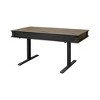 Kingston Traditional Wood Electronic Sit/Stand Desk Dark Brown - Martin Furniture: Adjustable Height, Hartford Collection - 2 of 4