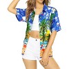 HAPPY BAY Hawaiian Shirts Womens Casual Summer Beach Party Tropical Colorful Tops Blouses Short Sleeve Dress Shirts Dresses for Women - 3 of 4