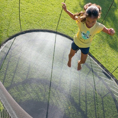 Black Medium Oval Springless Trampoline with Safety Enclosure