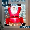 Joyfy 6ft LED Hanging Santa Inflatable - Climbing Blow-Up Decor for Indoor/Outdoor Holiday Displays - 2 of 4
