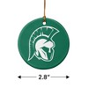 Illinois Wesleyan University Primary Logo Porcelain Holiday Christmas Tree Ornament  2.8" (7.1 cm) - 3 of 4