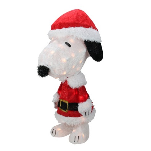 Peanuts Christmas 24 Prelit Snoopy In Santa Suit Outdoor