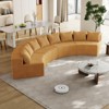 KWPZQEB Curved Sectional Sofa, Symmetrical Modular Semi Circular Sofa with Pillows, Corduroy Corner Sofa for Living Room, No Assembly Needed - 3 of 4