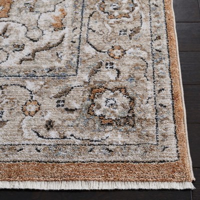 Elegant Gray Square Synthetic Hand-Knotted Area Rug - 5'3"