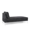 Beamon Contemporary Fabric Chaise Lounge - Christopher Knight Home - 3 of 4