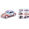 1966 Volkswagen Beetle #48 with "Gulf" Livery Light Blue with Orange Stripe 1/24 Diecast Model Car by Motormax - 2 of 4