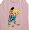 Women's - Hey Arnold! - Arnold and Gerald on Bike Graphic Racerback Tank - 2 of 4