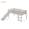 CAVINAS Twin Size Solid Wood  Loft Bed with Slide & Ladder & Fence,Low Bed Frame for Kids Room,Bedroom - 4 of 4