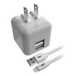 XYST 2.4-Amp Dual USB Wall Charger With 4-Ft. Apple Lightning Cable