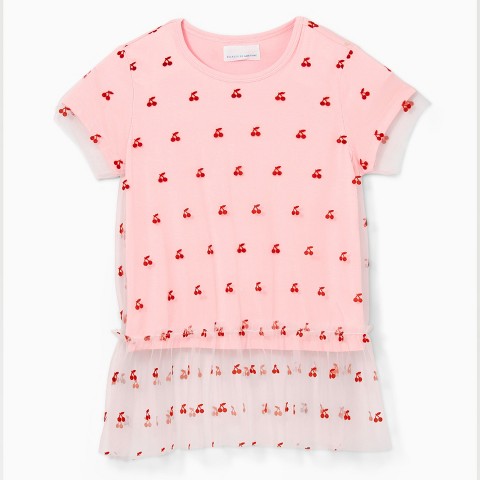 Rockets of Awesome Cherry Organza Shirt for Girls