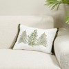 Saro Lifestyle Christmas Trees Poly Filled Throw Pillow, 12"x18", Ivory - 3 of 3