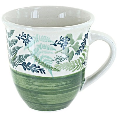 Blue Rose Polish Pottery Floating Fern Breakfast Mug : Target