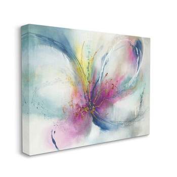 Stupell Industries Organic Butterfly Shape Pink Blue Nature Painting