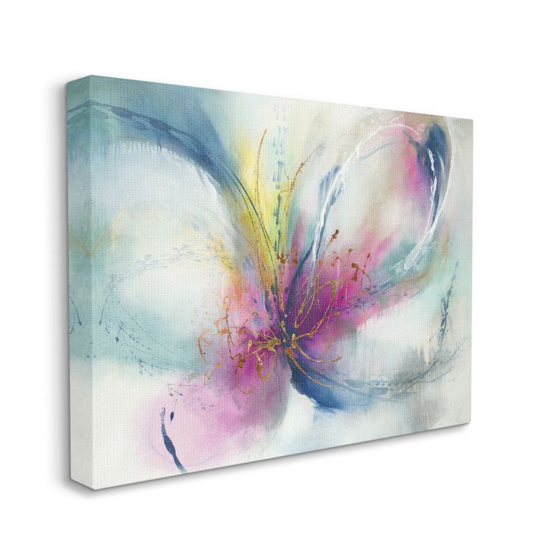 Stupell Industries Organic Butterfly Shape Pink Blue Nature Painting, 1 of 6