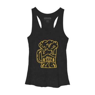 Women's Design By Humans Christmas Beer By VEKTORKITA Racerback Tank Top