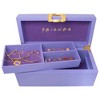 Friends TV Series Purple Lacquer with Gold Frame Accent Wooden Jewelry Storage Organizer Box - 4 of 4