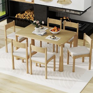 Merax 7-Piece Retro Dining Table Set for 6 - 1 of 4