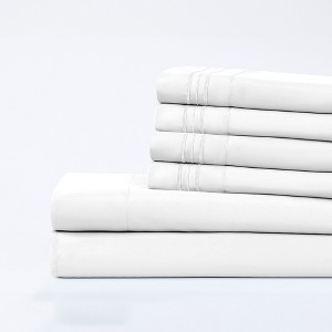 Modern Threads 6-Piece 21" Deep Pocket Microfiber Bed Sheet Set - 1 of 4