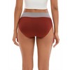 INSPIRE CHIC Women's Color-Block No Trace Underwear Mid-Waisted Full Coverage Briefs - 2 of 4