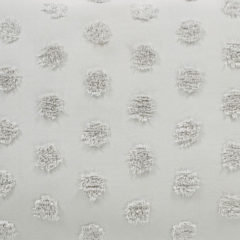 King Athenia Comforter 100% Cotton Tufted Chenille Comforter Set Gray - Better Trends, 6 of 7