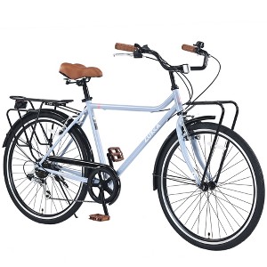 26 Inch Vintage Style Bike, 7 Speed, Steel Frame, Retro Commute Bike for Women and Men - 1 of 4