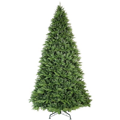 6.5FT Premium PE/PVC Tree 2225 Tips Realistic Needles Easy Fluff Hinged Metal Stand Indoor Outdoor