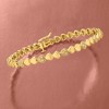 Ross-Simons 0.25 ct. t.w. Pave Diamond Heart Bracelet in 18kt Gold Over Sterling - 4 of 4