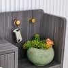 Glasflength Decorative Storage Cabinets with Five Drawer , For Living Room, Entryway, Kitchen, Gray, 37.4"*6.7"*49.6" - 3 of 4