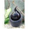 10" Natural Water Zen Fountain with Bubbling Ball Black - Hi-Line Gift - image 2 of 2
