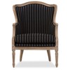 Charlemagne Traditional French Blue Stripe Accent Chair -Baxton Studio - image 3 of 4