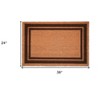 HomeRoots 24" X 36" Natural and Black Coir Geometric Outdoor Door Mat - 3 of 3