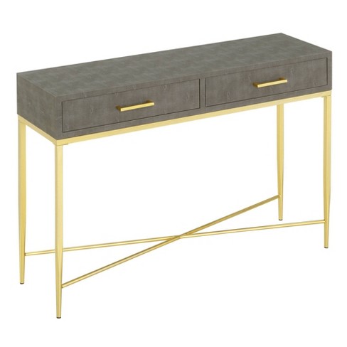 Ashley Console Table Gray Gold, Vanity Console Table With Drawers