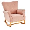 NicBex Velvet Upholstered Accent Chair with Comfortable Seating,Modern Rocking Chairs for Bedroom,Reading Room - 4 of 4