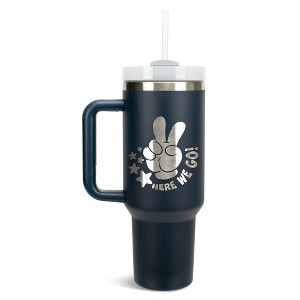 100 North Here We Go! Stars Cart Racer Video Game Wrap-Around 40 Oz. Stainless Steel Water Bottle Coffee Mug, Spill & Leak Resistant, Travel Tumbler - 1 of 4