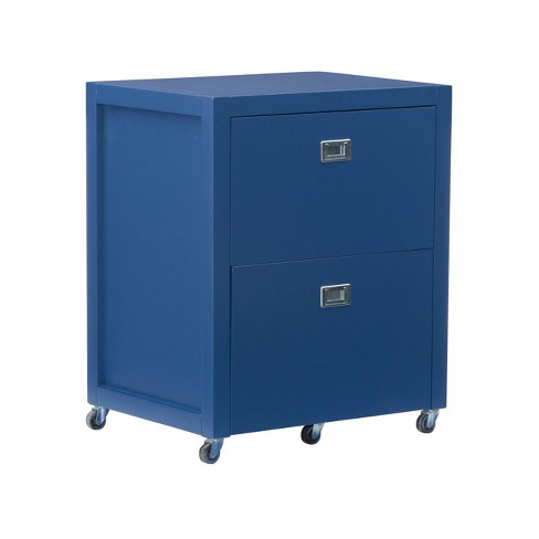 Peggy Rolling File Cabinet Navy Linon, Rolling File Cabinets Target
