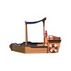 Infurnic Sand Toys, Outsunny Ship Sandbox with Cover and Rudder for Kids Ages 3-8 Years Old, Natural Wood, 38.2"*30.7"*63" - 3 of 4