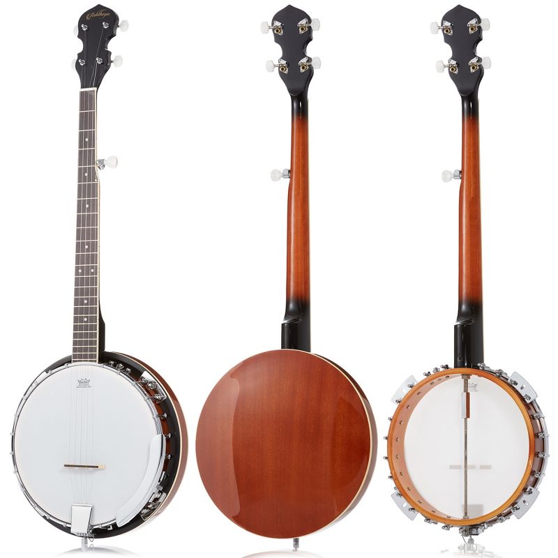 Ashthorpe 5-String Banjo with 24-Brackets, Closed Back Mahogany Resonator and Geared 5th Tuner, 2 of 7