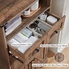 Bathroom Floor Cabinet, 24" Wide Farmhouse Bathroom Storage Cabinet with Drawer & Adjustable Shelf & Barn Doors for Bathroom, Kitchen - 3 of 4
