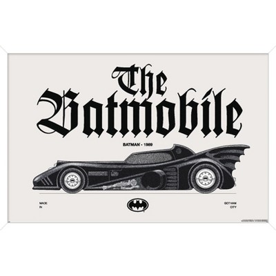 Trends International DC Comics Batman: 85th Anniversary - The Batmobile 1989 Framed Wall Poster Prints