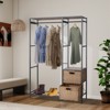Aortzio Closet Rack With 2 Wicker Drawers And Storage Shelves,Heavy Duty Garment Rack Coat Rack Closet Organizer - 4 of 4