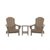 WestinTrends Malibu HDPE Outdoor Patio Folding Poly Adirondack Conversation Set (3-Piece) - 3 of 4