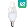 Simply Conserve 40-Watt Equivalent B11 Dimmable Quickstall Contractor Pack Candelabra LED Light Bulb Soft White (60-Pack) - 2 of 4
