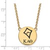 Black Bow Jewelry 14k Yellow Gold Plated Sterling Silver Kappa Alpha Theta Greek Life Necklace 18 Inch - 3 of 4