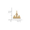 Black Bow Jewelry 14k Yellow Gold Plated Sterling Silver Delta Delta Delta Greek Life Extra Small Pendant - 2 of 3