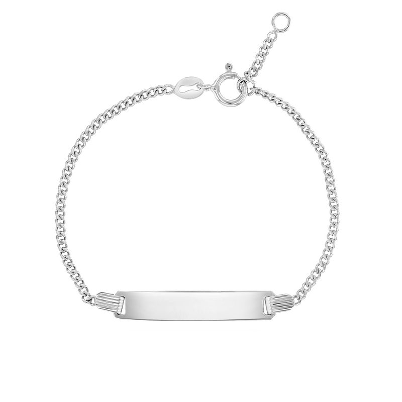 Girl's Classic Link ID Bracelet Sterling Silver - In Season Jewelry, 2 of 5